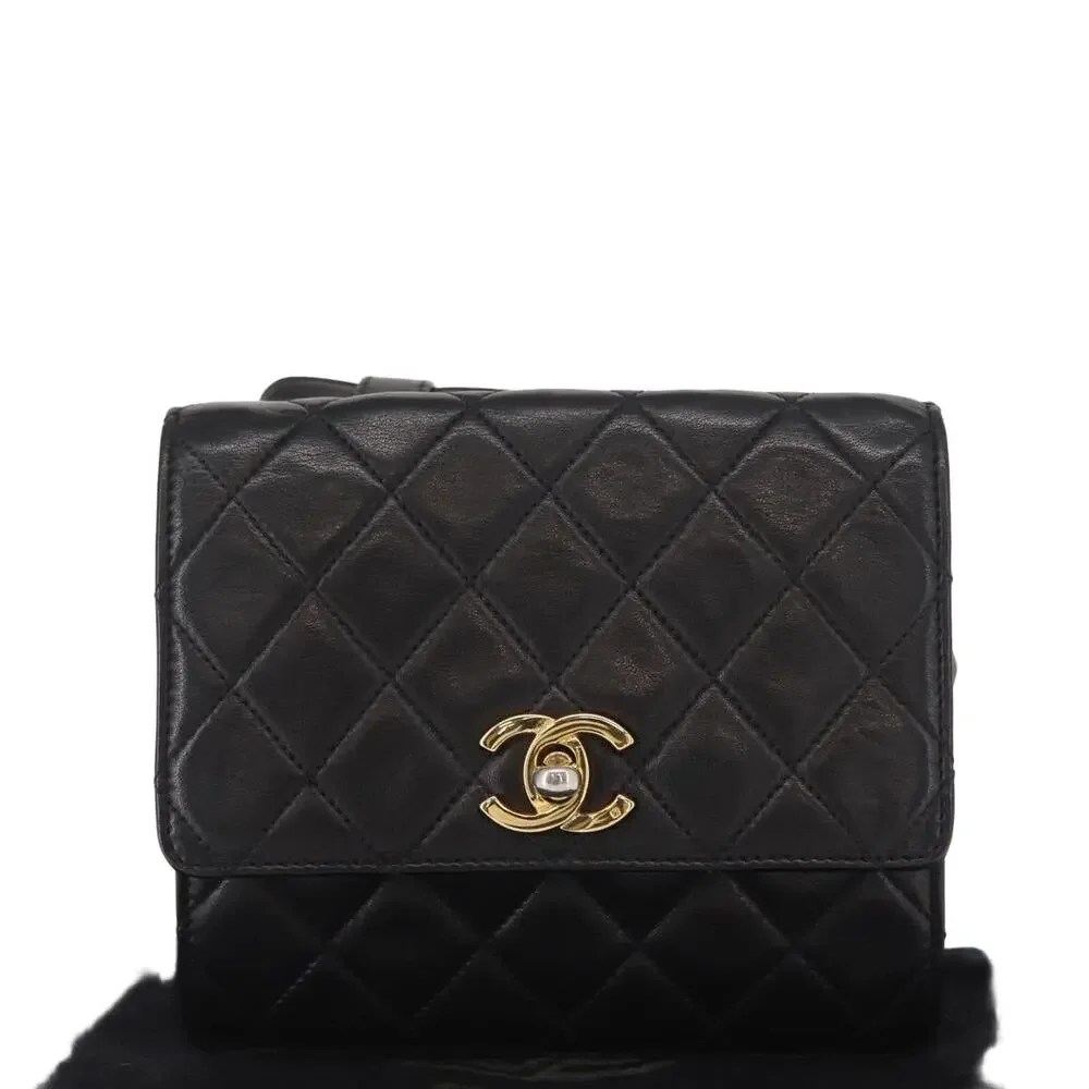 Chanel Matelasse Lambskin Waist Bag Black